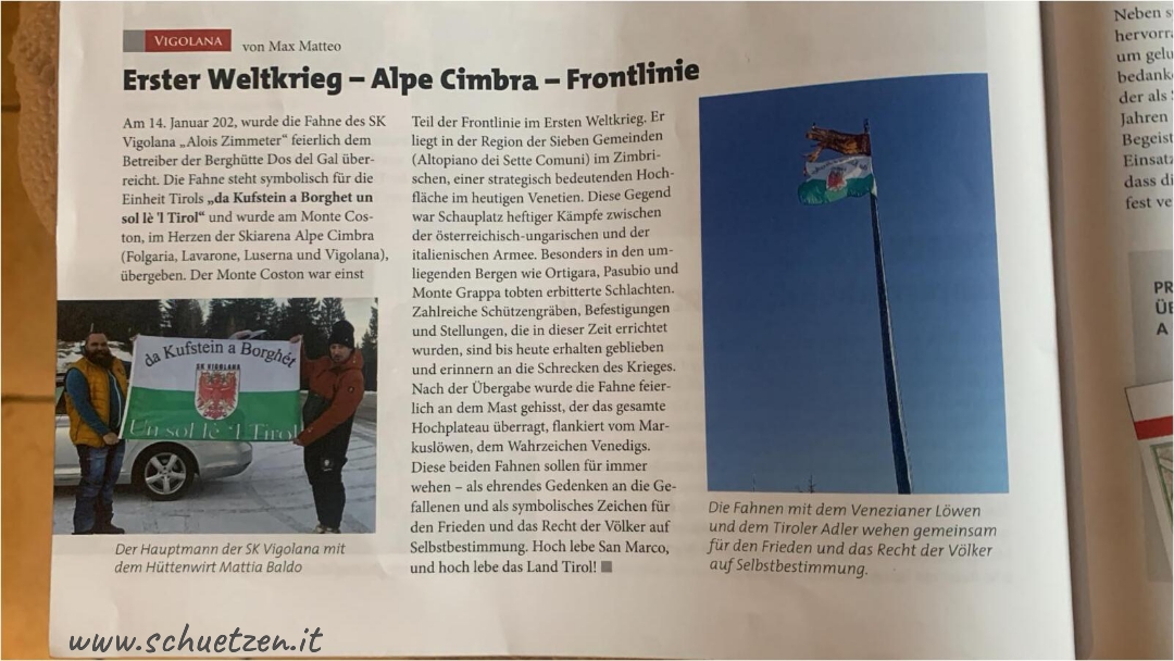 Alpe Cimbra Linea del fronte
