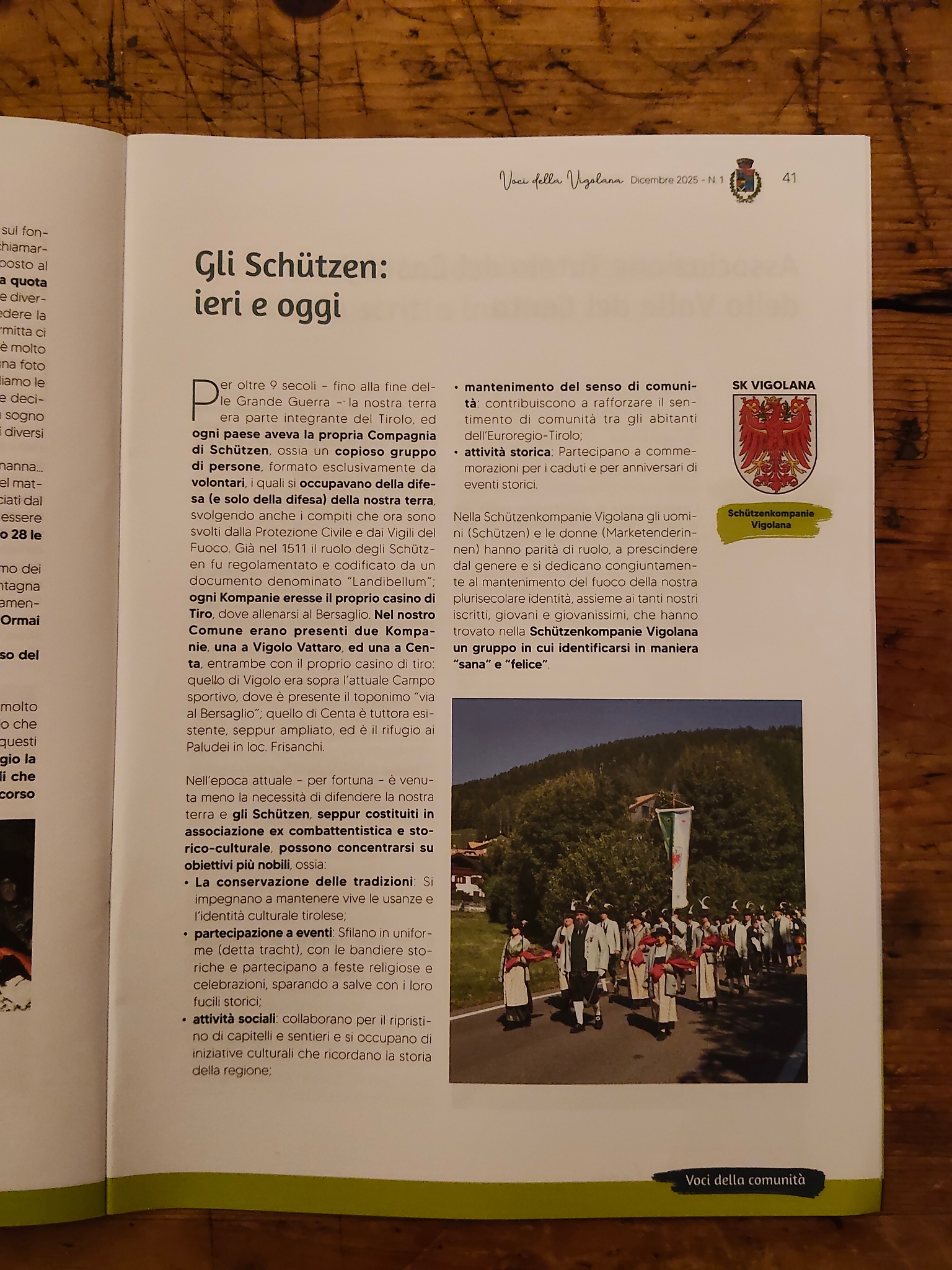 Articolo su La “Voce della Vigolana”